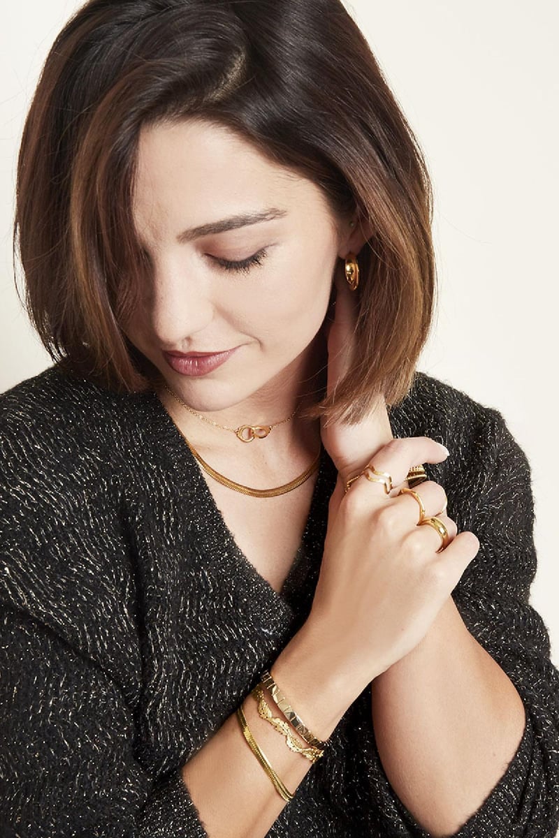 Bracelet Retreat Gold Color Stainless Steel