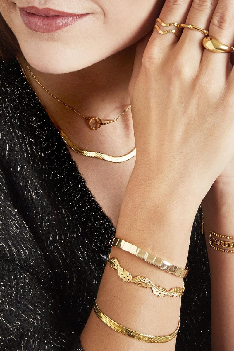 Bracelet Retreat Gold Color Stainless Steel