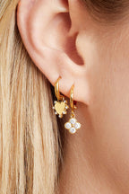 Earrings Clover Gold Color Copper