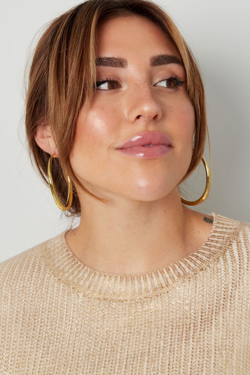 Basic earrings with variety - Silver Color color