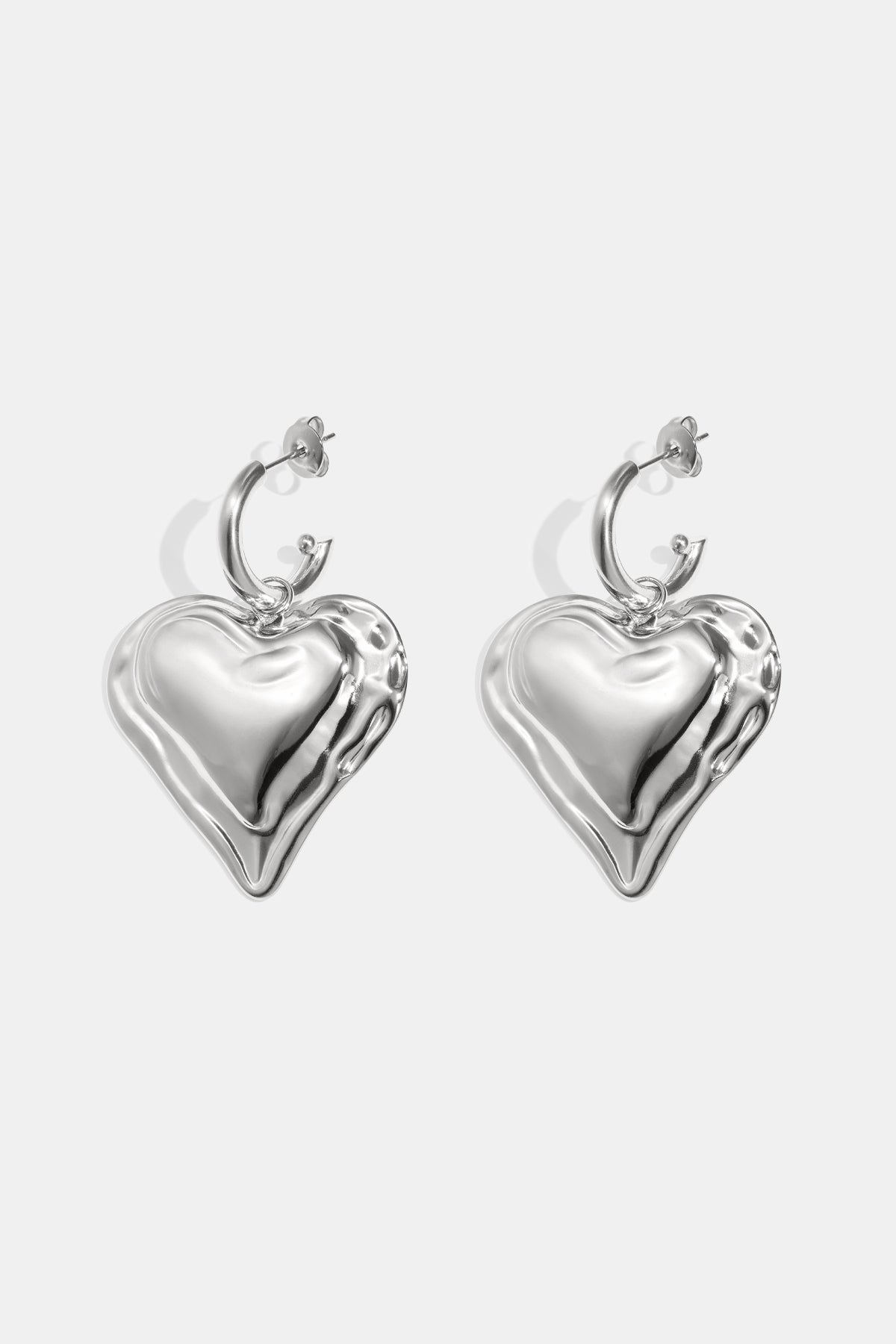 Stainless Steel Drop Earrings Heart Casual Daily Simple Series Women's jewelry