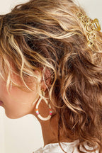 big metal hairclip smiley vintage 