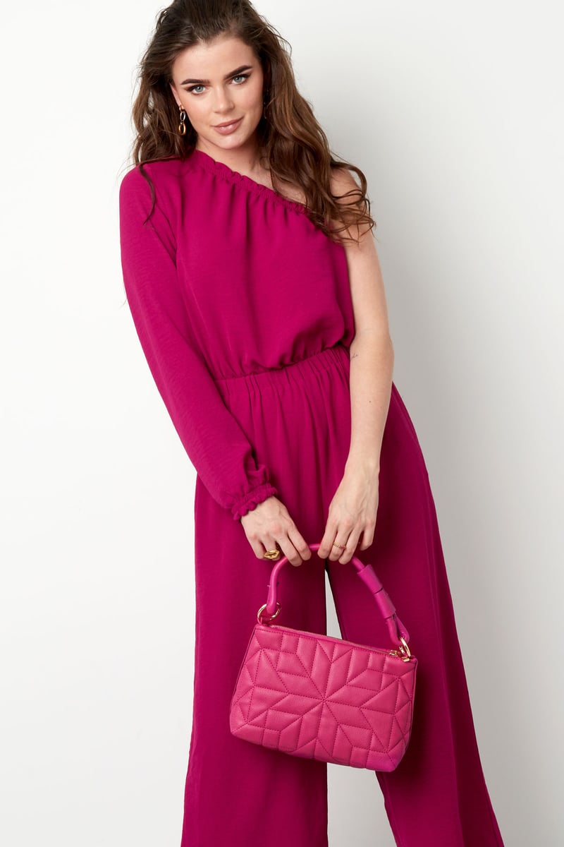 Stitched handbag brown