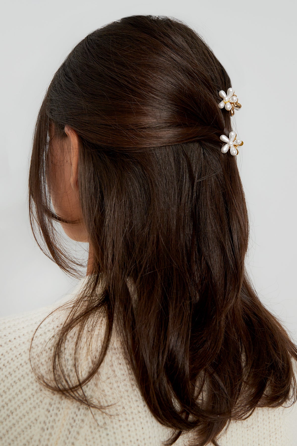 pearl flower hair clip