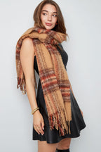 Scarf colorful stripe detail