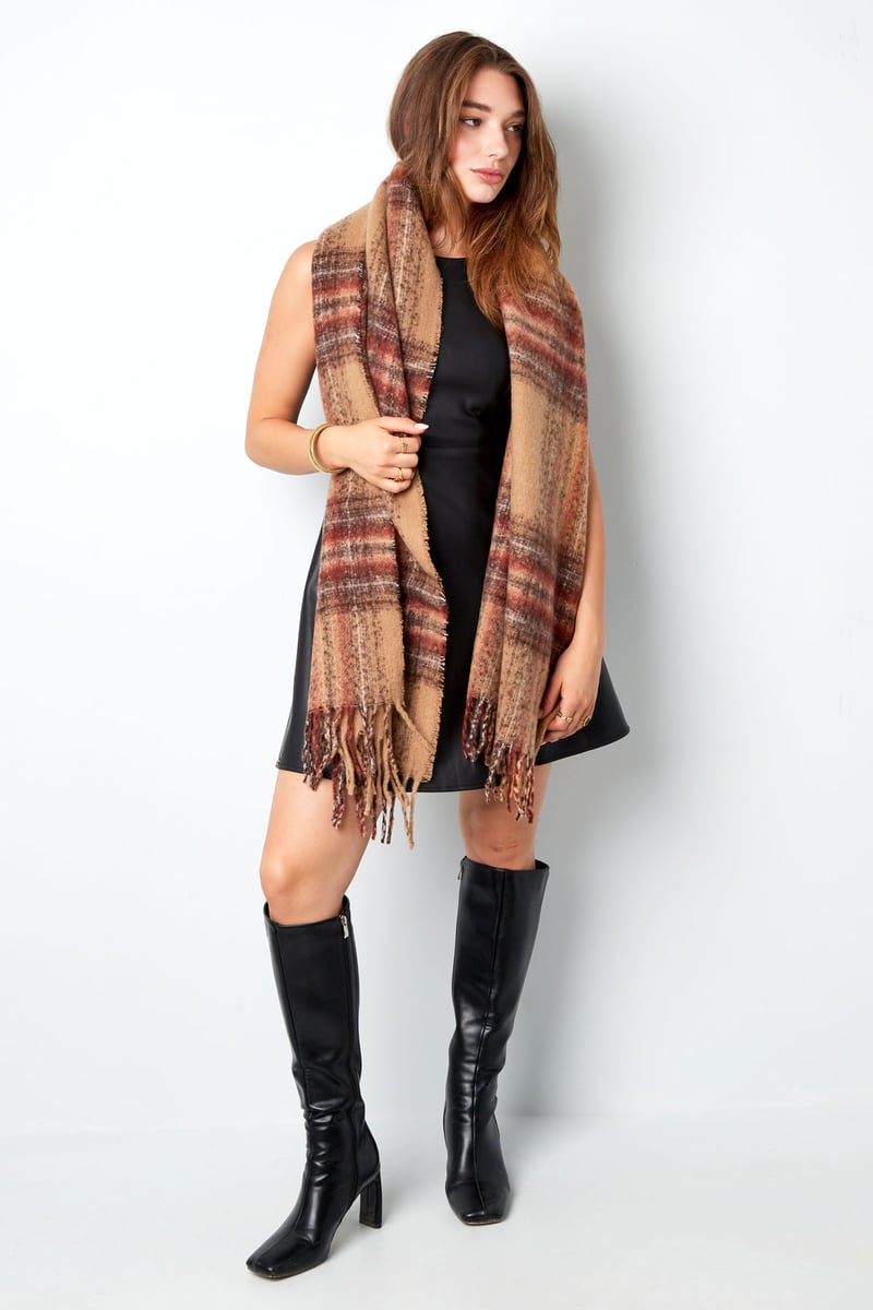 Scarf colorful stripe detail