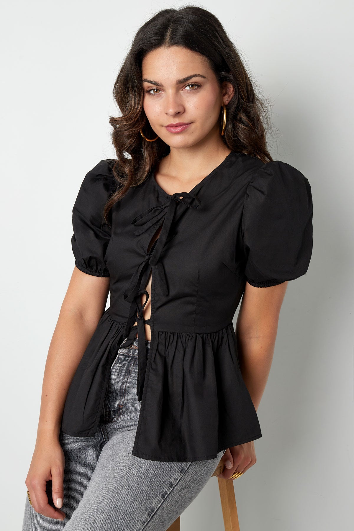 Must-have peplum blouse with bows