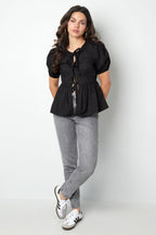 Must-have peplum blouse with bows