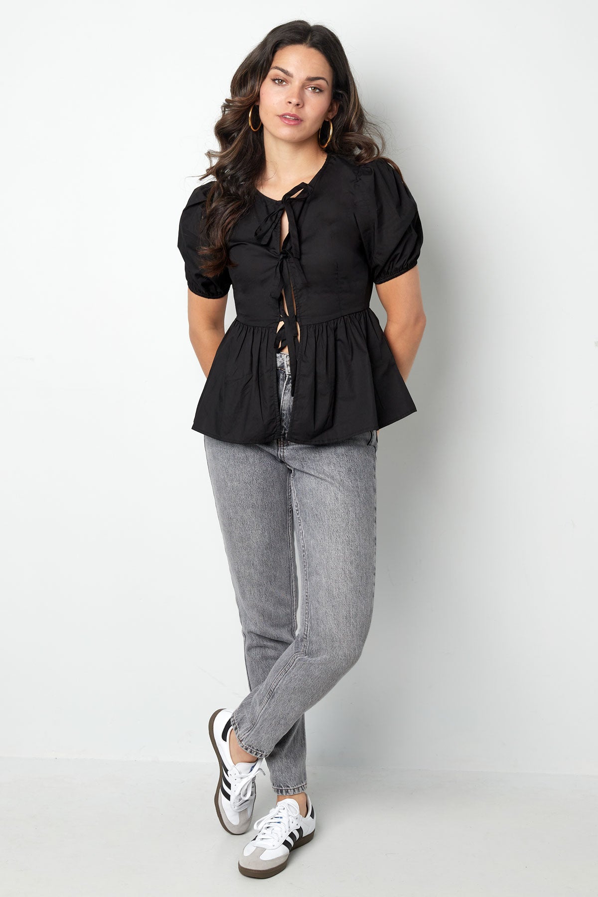 Must-have peplum blouse with bows