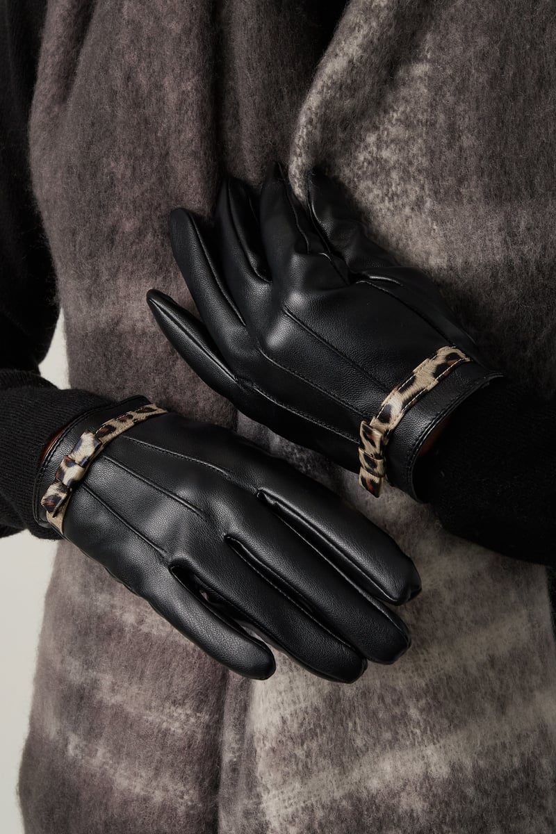 Gloves cosy leopard