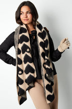 Hearts winter scarf