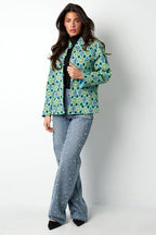 Jacket green print