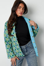 Jacket green print