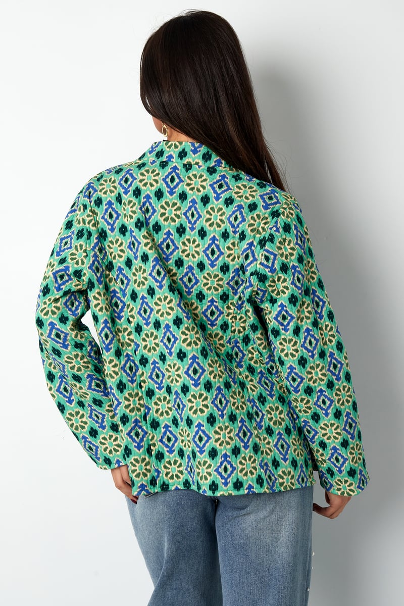 Jacket green print