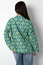 Jacket green print