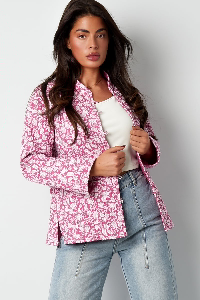 Pink print jacket