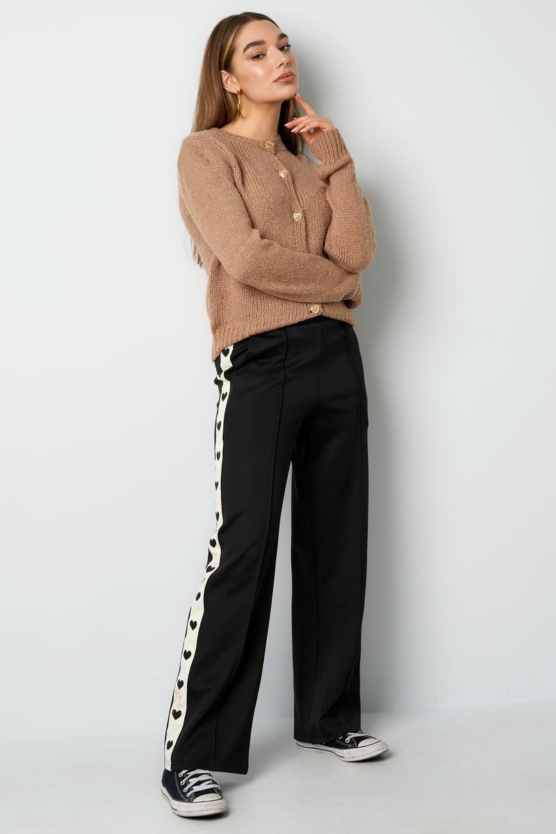 Pants with hearts on the side