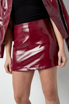 Trendy PU skort