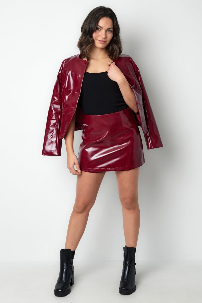 Trendy PU skort
