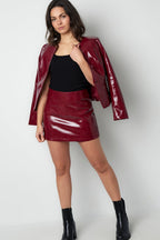 Trendy PU skort