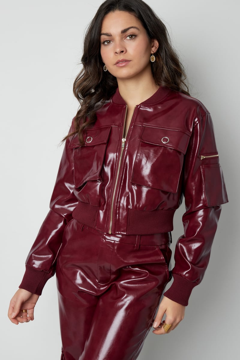 PU biker jacket