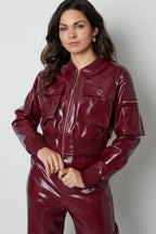 PU biker jacket