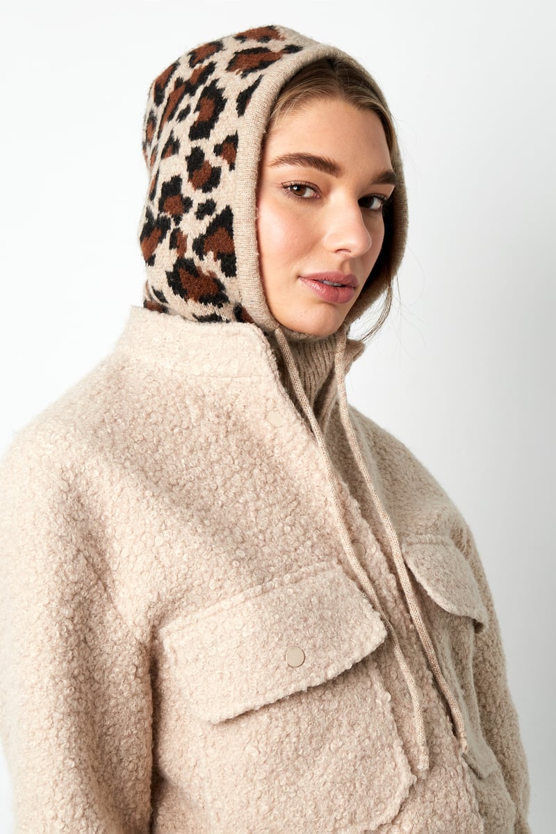 Leopard print balaclava