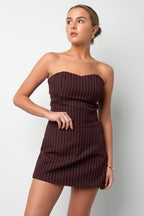 Pinstripe Bandeau Top