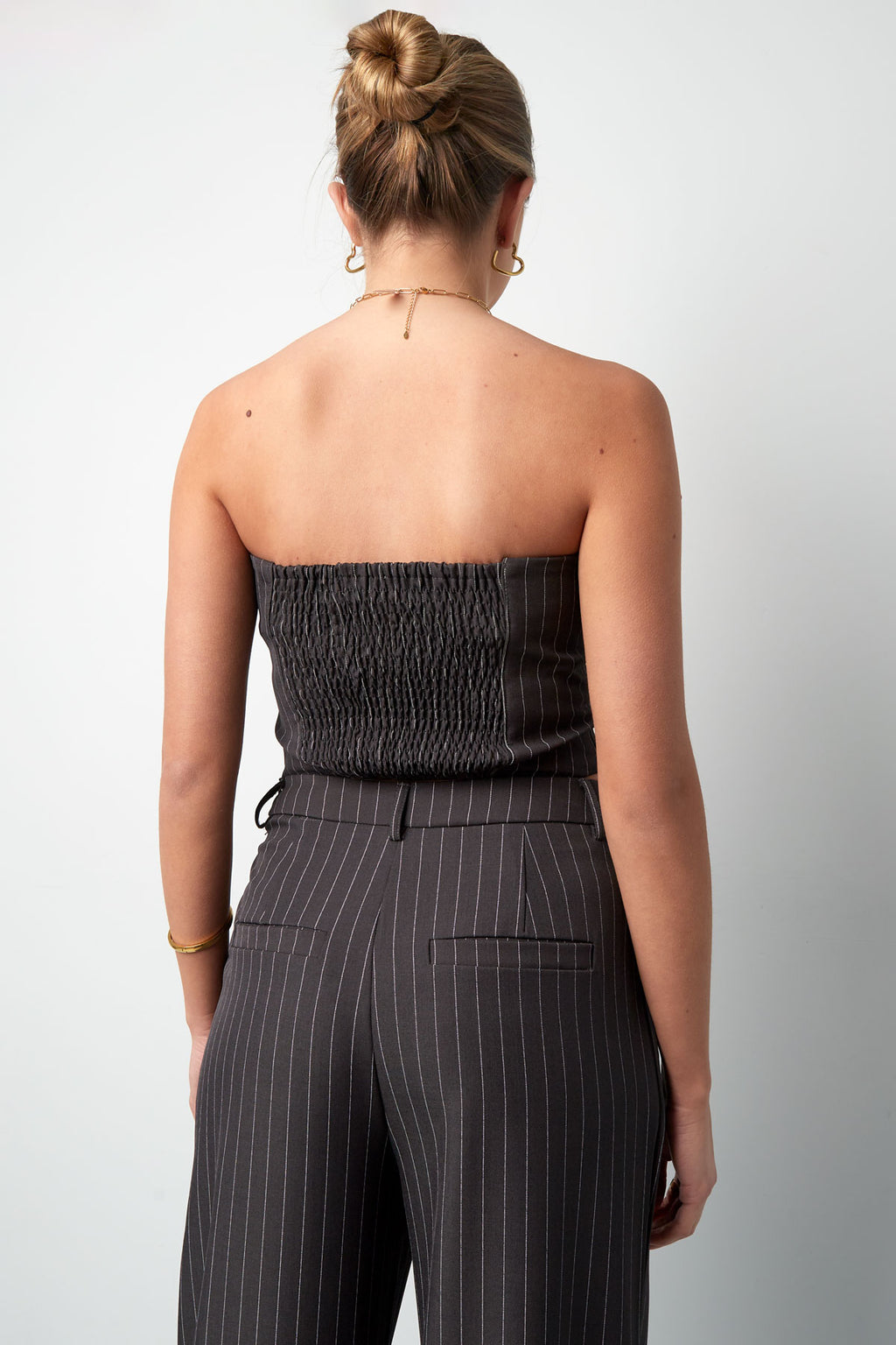 Pinstripe Bandeau Top