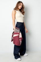 Viscose Women's Sleeveless Bodysuit High Neck Minimalist Design