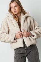 Fluffy basic coat