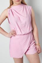 Viscose Women's Mini Dress Asymmetric Draped Design