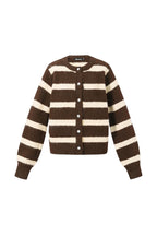 Polyester fiber (polyester) Knit cardigan Stripes Casual Fall/Winter  Clothes