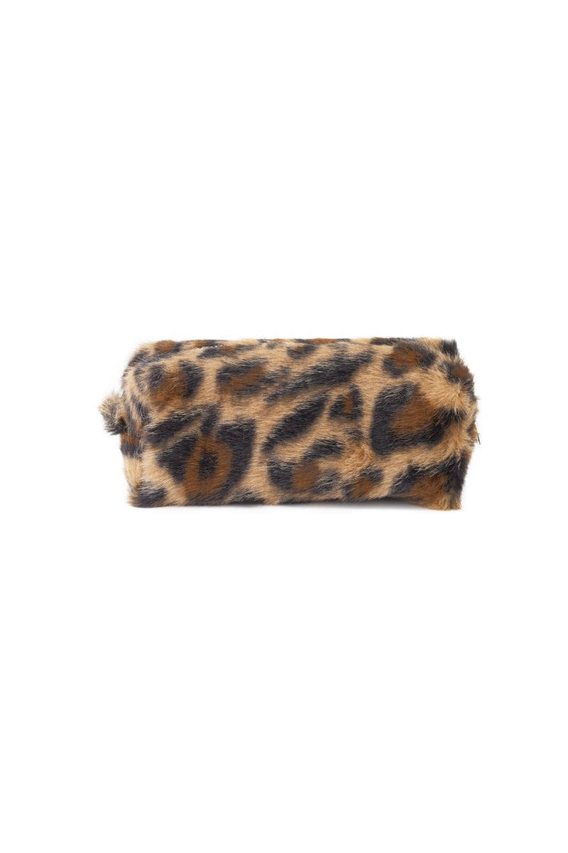 Leopard print makeup bag