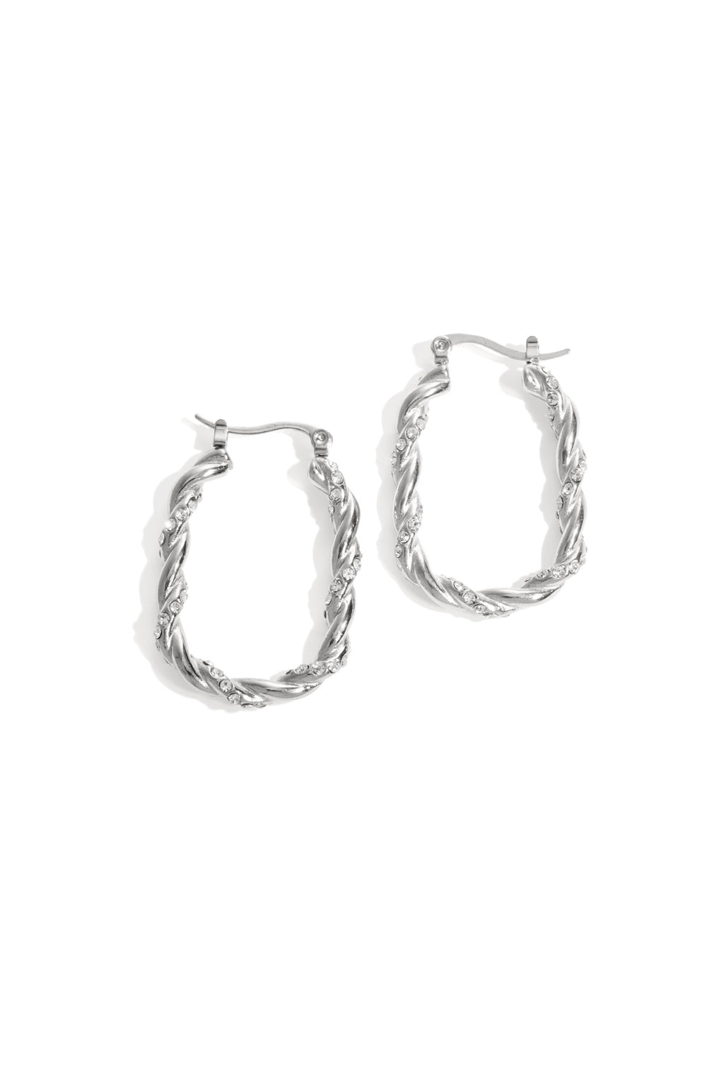 Twisted Sparkle Hoop earrings