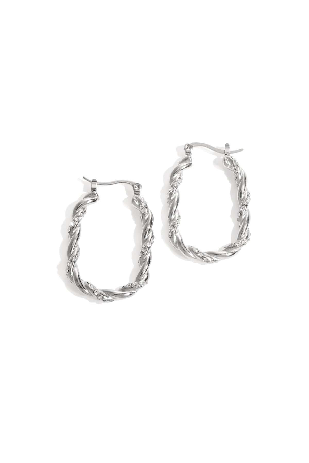 Twisted Sparkle Hoop earrings