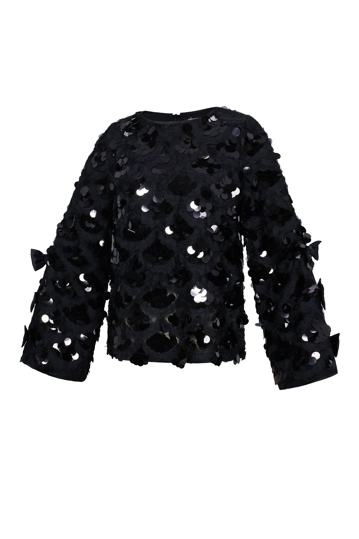 Polyester fiber (polyester) Long sleeve tops Sequins Elegant Fall/Winter  Clothes