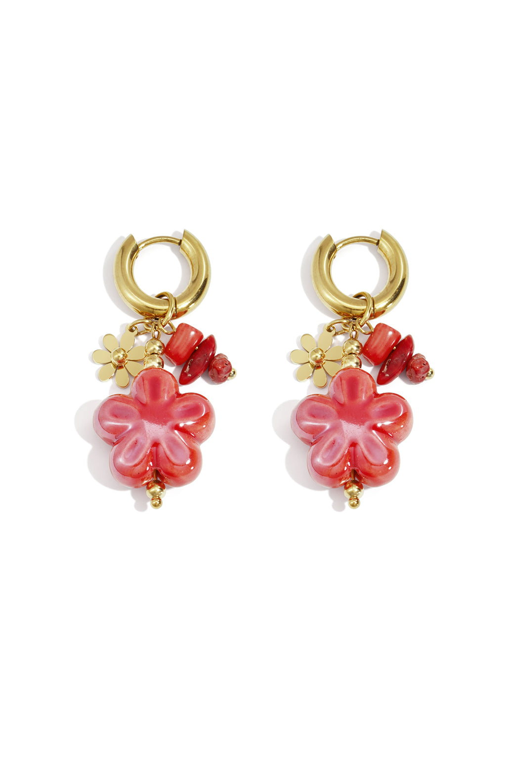 Stainless Steel Drop Earrings Flower Daily Daily Simple Series Women's jewelry