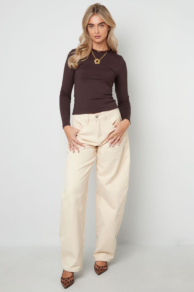 Nylon Long sleeve tops Solid color Basic All Fit  Clothes