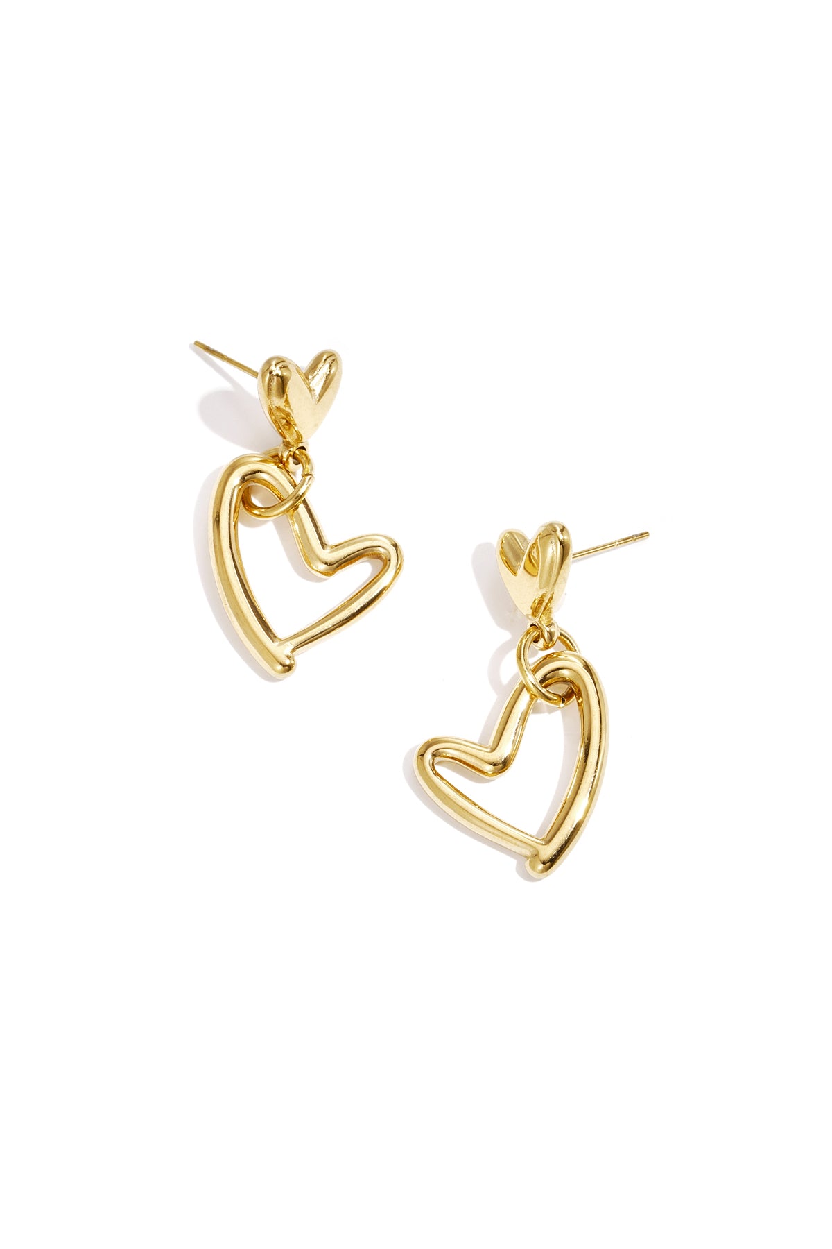 Stainless Steel Drop Earrings Heart Casual Daily Simple Series Women's jewelry