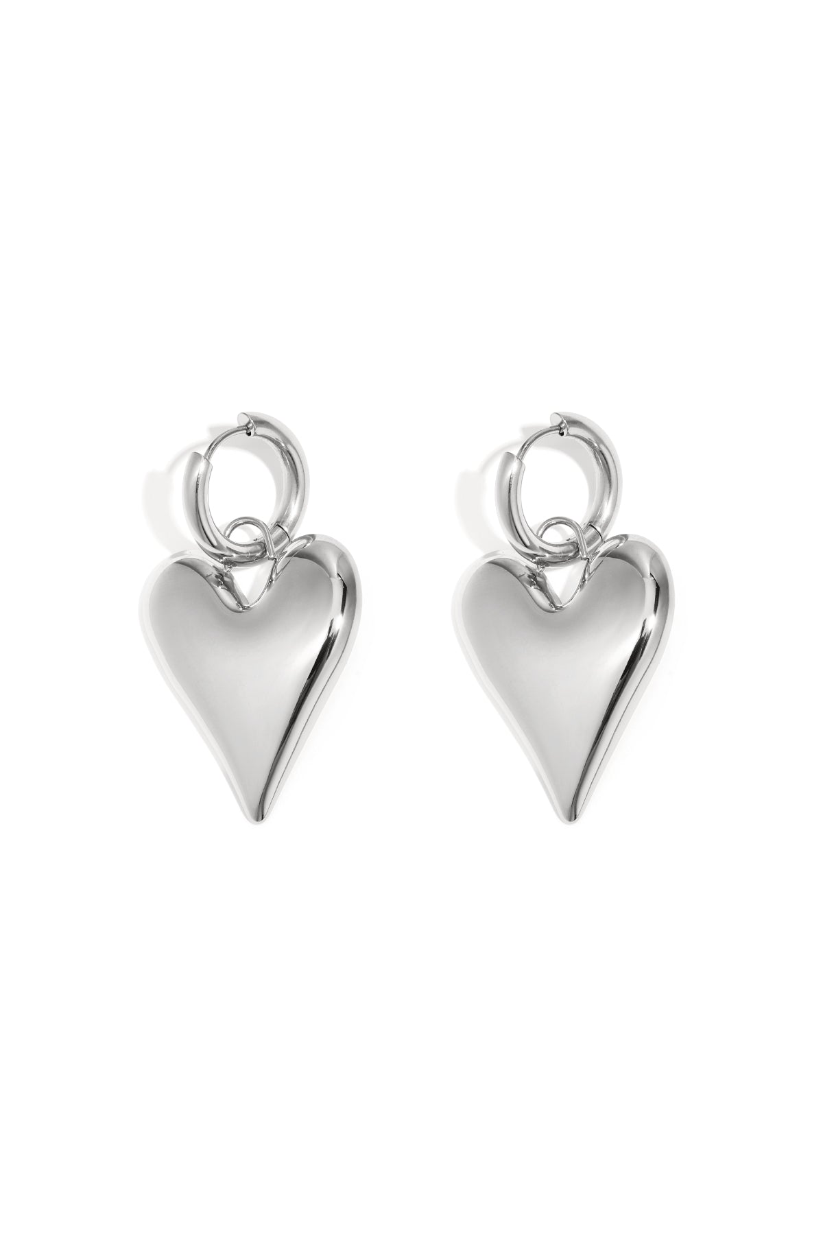 big heart pendant earrings
