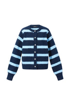 Polyester fiber (polyester) Knit cardigan Stripes Casual Fall/Winter  Clothes