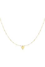 necklace with balls and heart charm