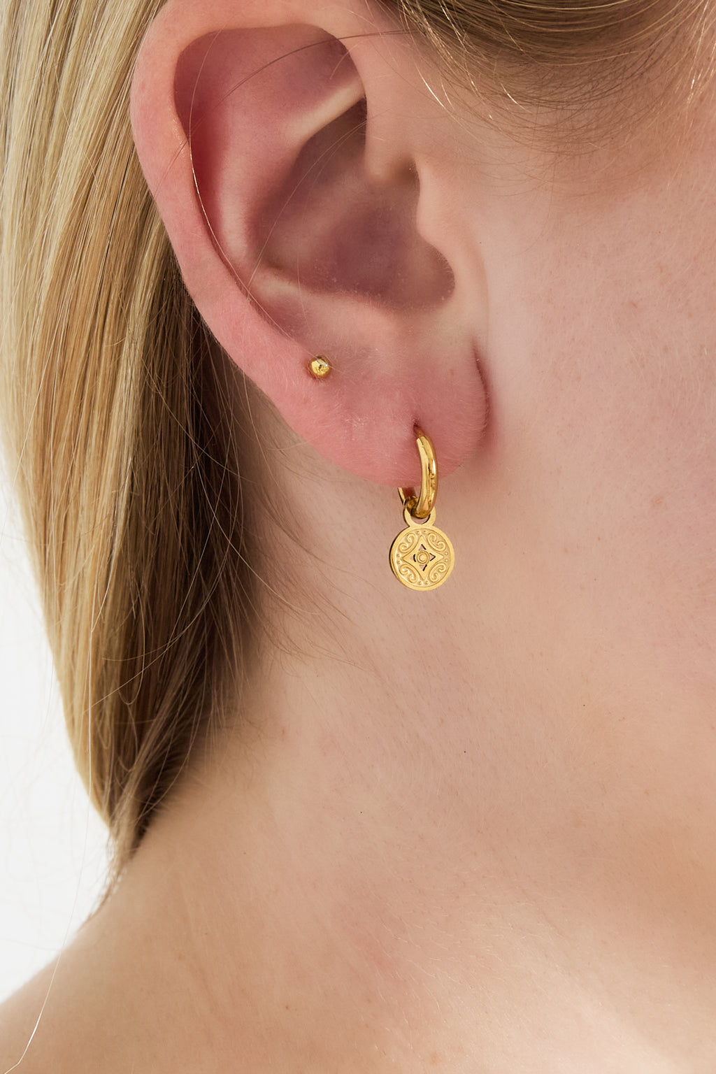 Roma coin earrings