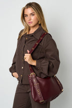 Shoulder Bags Solid Color Casual PU Daily Accessories