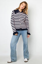 Polyester fiber (polyester) Knit cardigan Stripes Casual Fall/Winter  Clothes