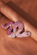 Snake Brooch - Pink & Purple