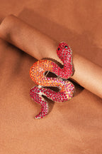 Snake Brooch - Pink & Purple
