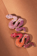 Snake Brooch - Pink & Purple