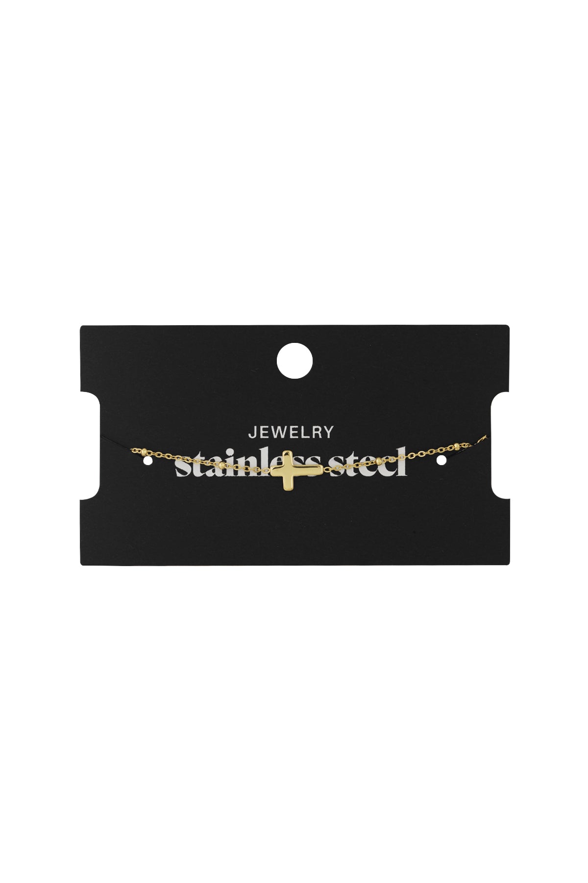 Bracelet Classic Cross Gold Color Stainless Steel